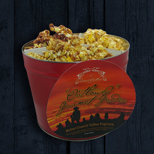 "Outlawed" Butter Crunch Popcorn Tin (30 oz)